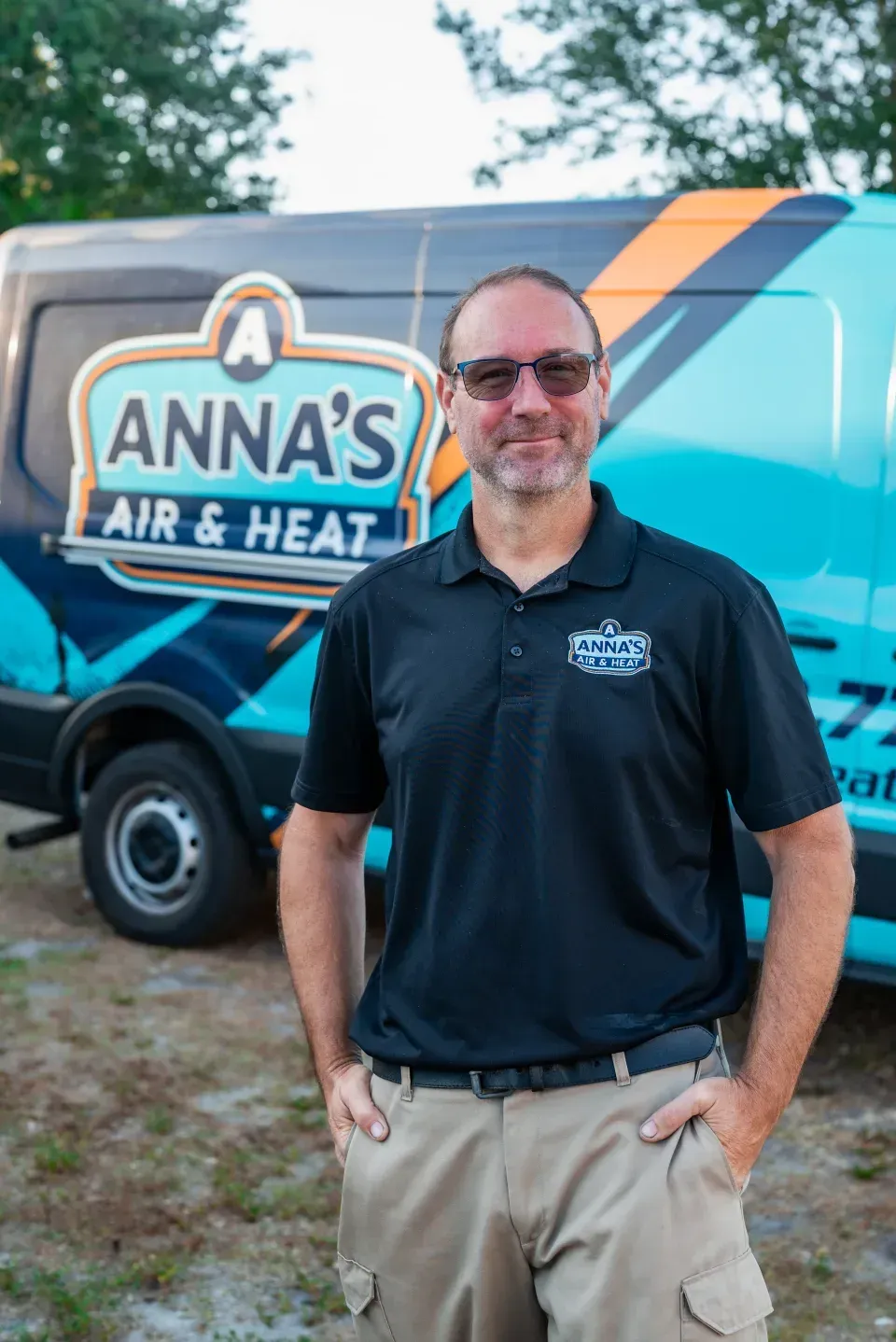 Anna's technician providing HVAC service